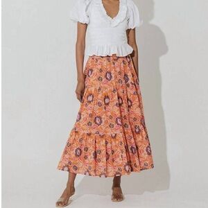 CLEOBELLA masina ankle skirt orange midi maxi boho